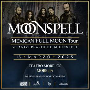 Moonspell la Legendaria Banda de Rock Black Metal Gótica Concertará en Morelia el Próximo 15 de Marzo 2023 